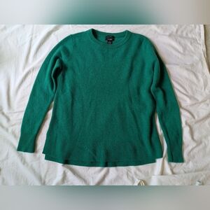 Halogen Cashmere Green Crew Neck Sweater M
